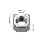 Weld Nuts  M8 Square Unc Carbon Steel Machine Screw Gray 100pcs