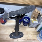 Antique   Cast Iron Shoe Shine Cobbler Stand And or Barber Shop Footrest 