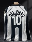 Del Piero  10 Juventus 1997 Home Serie A Vintage Long Sleeve Jersey