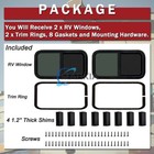  2  30   X 15   Rv Window W  Trim Ring Enclosed Tinted Window Horizontal Sliding