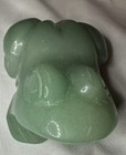 Jade Frog Figurine Statue Light Green