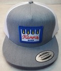 Hamm s Beer Patch On Yupoong 6006 Classic Trucker Hat Snapback Heather white 