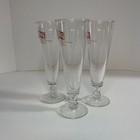 Vtg Schlitz Footed Pilsner Glasses Set Of 3 Beer That Made Milwaukee Famous