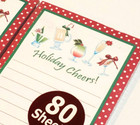 3-pack Holiday Cheers Magnetic Shopping List Notepads 80 Sheets Each 3 5  X 8 