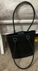 Coach Black Medium Tote Double Handles Silver Hardware Zip magnetic Pockets