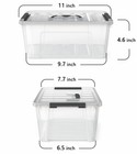 Clear Storage Latch Bins  6-pack Storage Organizer Box With Handle And Lids     