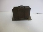 Vtg Mcm Hammered Brass  copper  Metal Two Slot Letter Holder Heavy 6  X 4 