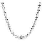 925 Sterling Silver Pendant Necklace 18 In Beads   Pav   New Chain Free Shipping
