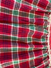 Vintage Handmade Half Apron One Size Red Green Plaid Christmas 1950s