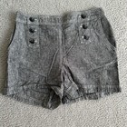 Maurices Chino Shorts Size 12 Linen Black Beach Vacation Casual Basic Capsule