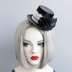Steampunk Hats For Women Tiny Mini Top Hat Gothic Flower Steam Punk Halloween   