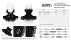 Devil Fashion Vintage Gothic Velvet Collar Black Fur   trim Lace Ruffle Neck Cape
