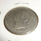 1872 H Twenty 20 Cents Newfoundland Canadian Canada  925 Silver Coin 20c