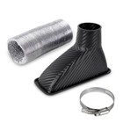 Air Intake Duct Front Bumper Turbo Air Intake Pipe Universal For Car - Square