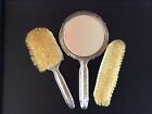 Three 3  Piece Silver Dresser Set