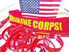 United States Marine Corps Wristbands  Red  1 Size Fits All  The Few The Proud