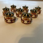 Christopher Radko Crunch Jr Santa Figurine Placecard Holders     Set Of 8     Boxed