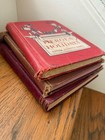 Vintage Decorative Book Stack Lot Of 3 Red Hardcover Staging Classics Decor