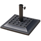 Bronze 20 Lbs Square Resin Umbrella Base Stand  Market Parasol Weight Holder