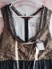 New  Us 8 Waitress trachten oktoberfest germanfest Dirndl Dress 1-pc black brown