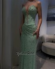 Luxury Dubai Mermaid Beaded Evening Dress For Women Prom Weding Party Gowns 