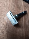 Vintage Gillette Black Beauty Adjustable Razor Long Handle