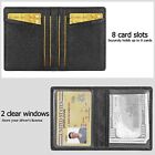 Unisex Men Women Leather Small Id Credit Card Wallet Holder Slim Pocket Case