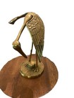 Vintage Solid Brass Crane Heron Bowed Head