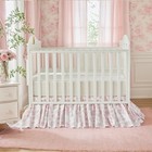 French Country Toile Cotton Crib Skirt Toddler Bedskirt Dust Ruffle Baby Nursery