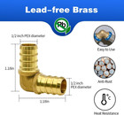 25 Pack 1 2    Pex Fittings  Brass Fitting For Pex Tubing Pipe