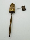 Vtg  Wood   Ivory Tibetan Prayer Wheel W scroll Mantras Buddhist Spinning 7   