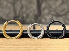 Pair Twisted Huggie Hinged Hoop Earrings 316l Stainless Steel Hinge Action 18g