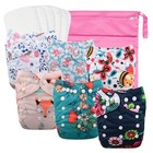 Reusable Cloth Diapers For Girls  Adjustable Washable Nappy 6pcs  6pcs Microf   