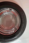 Vtg  Anthony Wheels Tire Ashtray Rubber Tire Glass Ashtray Cool Garage Item