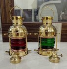 Handmade Marine Nautical Solid Vintage Brass Lantern Red green Colour Lantern