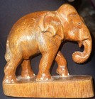 Vintage Carved Wooden Elephant Figure     Circa 1960   s No 20