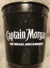  8  Captain Morgan Rum - Plastic Drinking Cups - Black   White - 8 Ounce    new