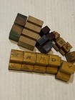 Vintage Letterpress Printing Block Letters Fonts Lot Wood