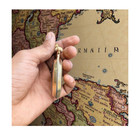 Vintage Brass Compass Pocket Watch     Nautical Steampunk Pendant