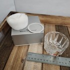 Vintage Wallace Vanity Powder Jar With Sterling Silver Lid  Cut Crystal  Nib  