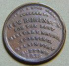 1836 Pre Civil War U s  Hard Times Token - Robinson Military Buttons - Lot 667