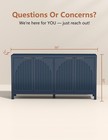 58  Modern Fluted Sideboard Buffet Cabinet W  Storage Modern Credenza W  Arched