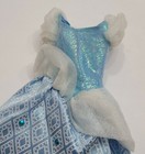 Disney Doll Clothes Cinderella Blue White Iridescent Glitter Ball Gown Dress