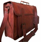 16  Men s Leather Bag Business Messenger Laptop Shoulder Briefcase Handbag Brown