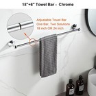 Bathroom Accessory Set Towel Bar Ring Toilet Paper Holder Chrome 4-pcs By Bgl