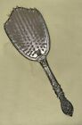 Vtg Silver Plated Heavy Metal Antique Style Vanity Hair Brush Ornate Victorian