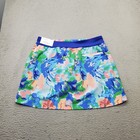 Walter Hagen Golf Tennis Skort Women L Multi Floral Lined Performance 11 Pull On