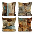  Brown Decorative Throw Pillow Covers 18x18 Set Of 4 18 X 18 Set Of 4 Brown Art