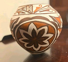 Vgn Jennie Laate Zuni Mini Polychrome Pottery Jar Signed 1970 2 1 4   x  1 5 8 