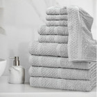 Mainstays 10 Piece Towel Set With Upgraded Softness   Durability  Grey